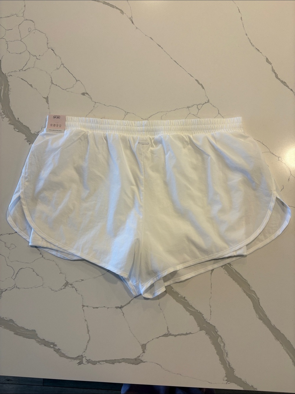 Victoria Secret Sport Shorts with Built in Biker Shorts ~ XL ~ White